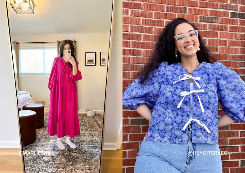 Syd Tie Top PDF Sewing Pattern Size Inclusive 0-34 Beginner Friendly Detailed Video Tutorial zdjęcie 6