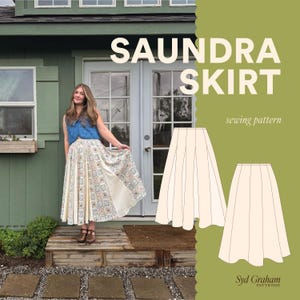 Saundra Skirt PDF Sewing Pattern | Size Inclusive 00-36 | Beginner Friendly | Detailed Video Tutorial