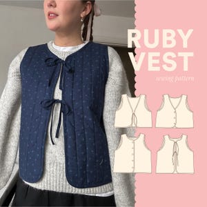 Ruby Vest PDF Sewing Pattern | Size Inclusive 0-34 | Beginner Friendly | Detailed Video Tutorial