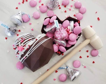 Mother’s Day breakable Chocolate Heart . Chocolate gift, Gender Reveal, Heart Chocolate, Gender Reveal Party, Wedding, Birthday gift