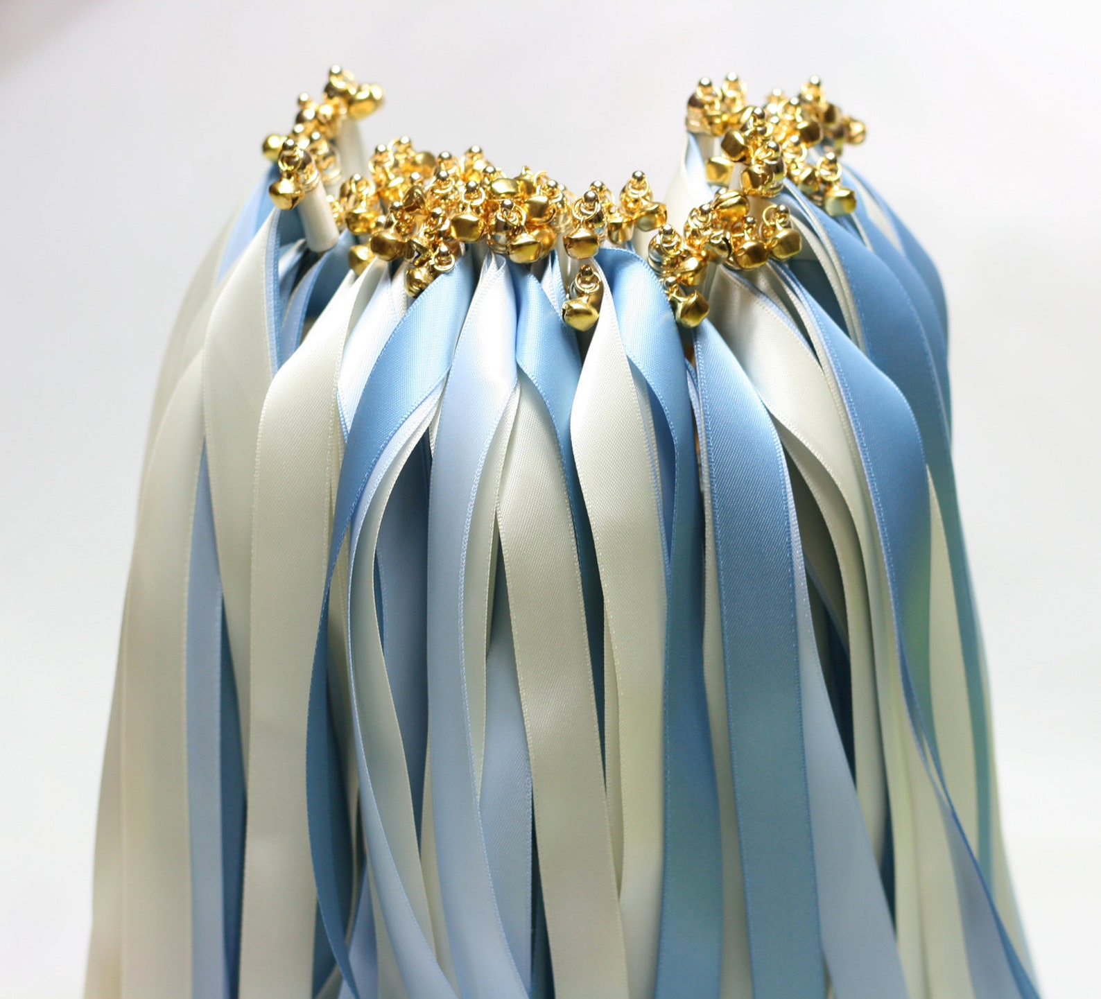 50PCS Handmade Wedding Wands With Triple Ribbon and Bell Wand Etsy