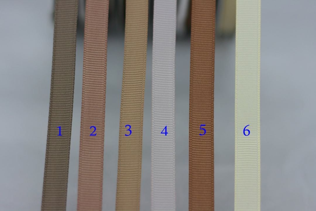 Grosgrain Ribbon, Light Brown,3/8 Inch, 9mm, 20 Yards,wedding,hair Bows ...