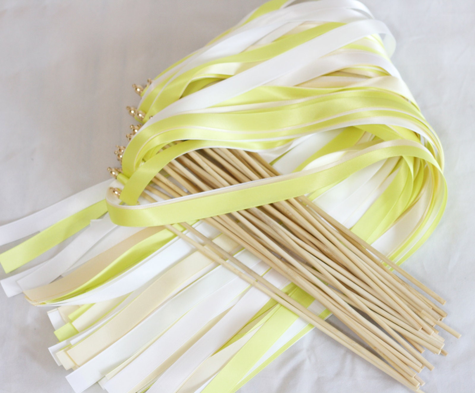 Handmade Wedding Wands with Triple Ribbon and Bell for Wedding Send of –  Hibrides