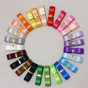 100 Yards 16mm Double Side Satin Ribbon 25 Multi Colors Hair Bows Accessory Wedding Bridal Shower Party Decoration Gift Wrapping DIY Supply