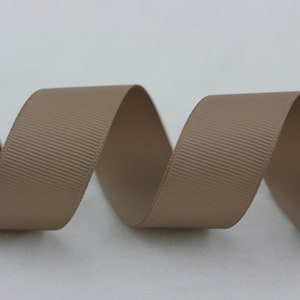 Grosgrain Ribbon,Fossil, Ivory,Brown,1&quot;, 1 inch, 25 mm, 10 yards,,Handicraft,Hair Bows Accessory,Wedding,Party Decor,Ornament,DIY