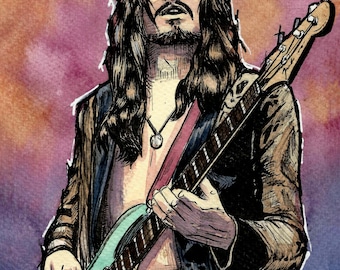 Sam Kiszka / Greta Van Fleet 11 X 14 Watercolor Art Print