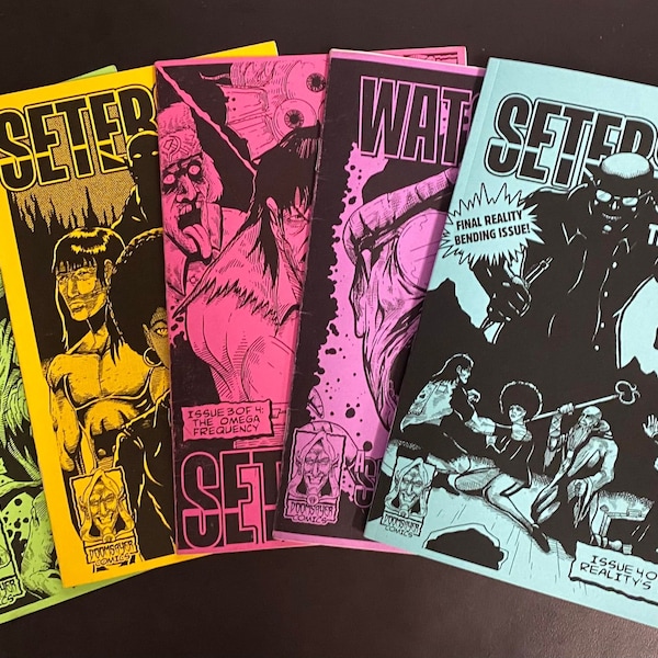 SETERSOM (The Entire Series) Issues 1,2,3,4 & The Watcher (A SETERSOM Tale) | Self published indie comic book - DIY mini comic