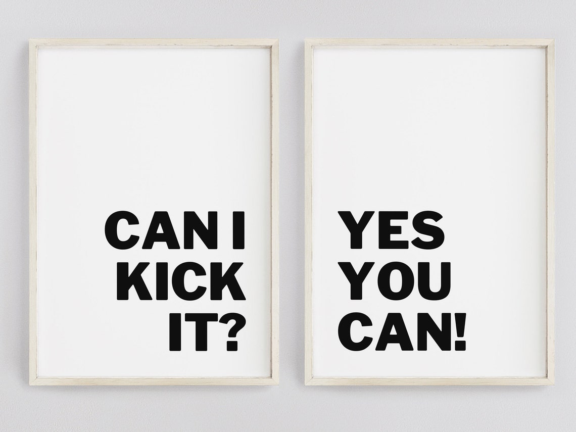 Can I Kick It Yes You Can Wall Art Set Rap Lyrics Wall Art Etsy