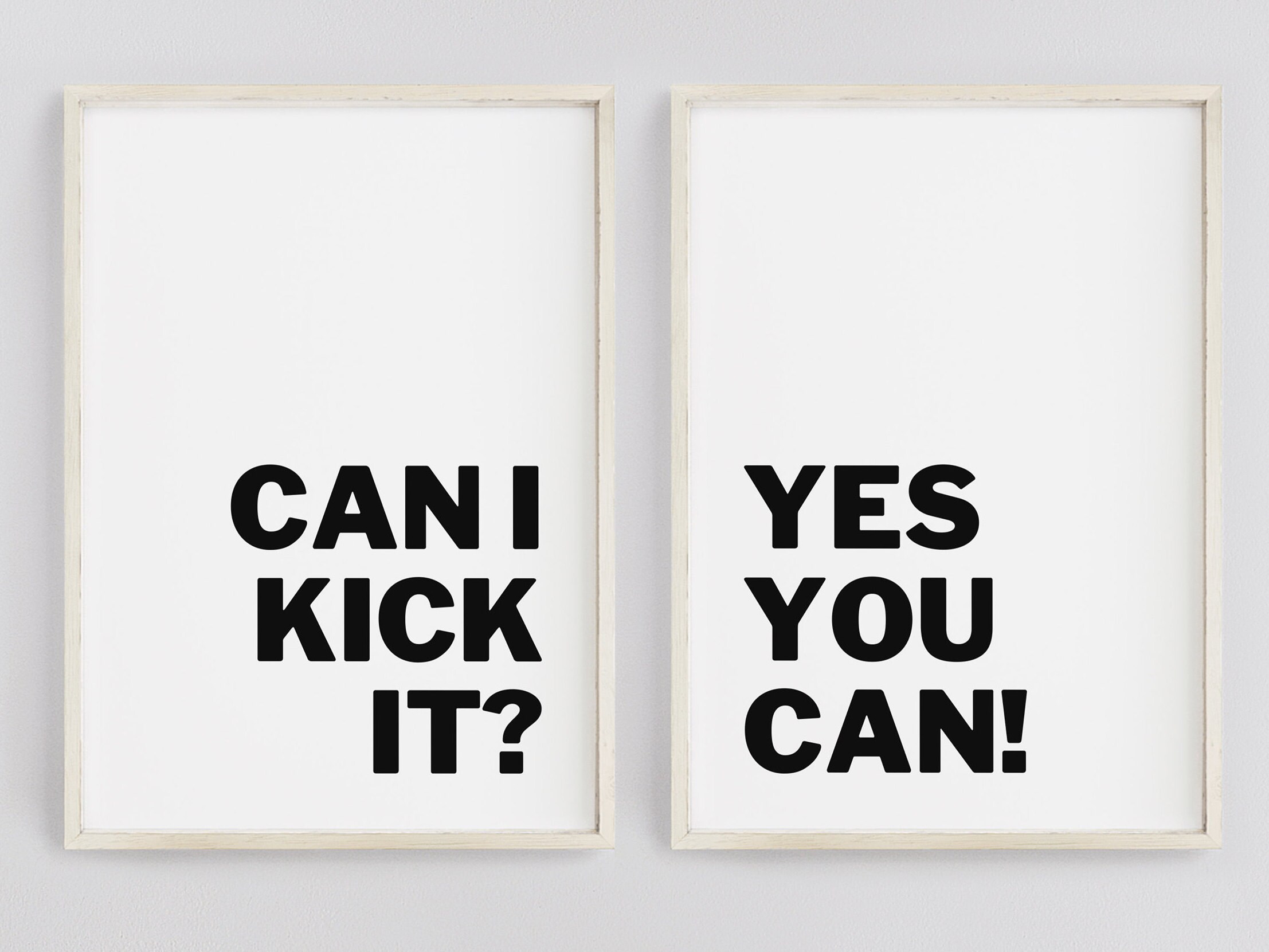 Can I Kick It Yes You Can Wall Art Set Rap Lyrics Wall Art Etsy
