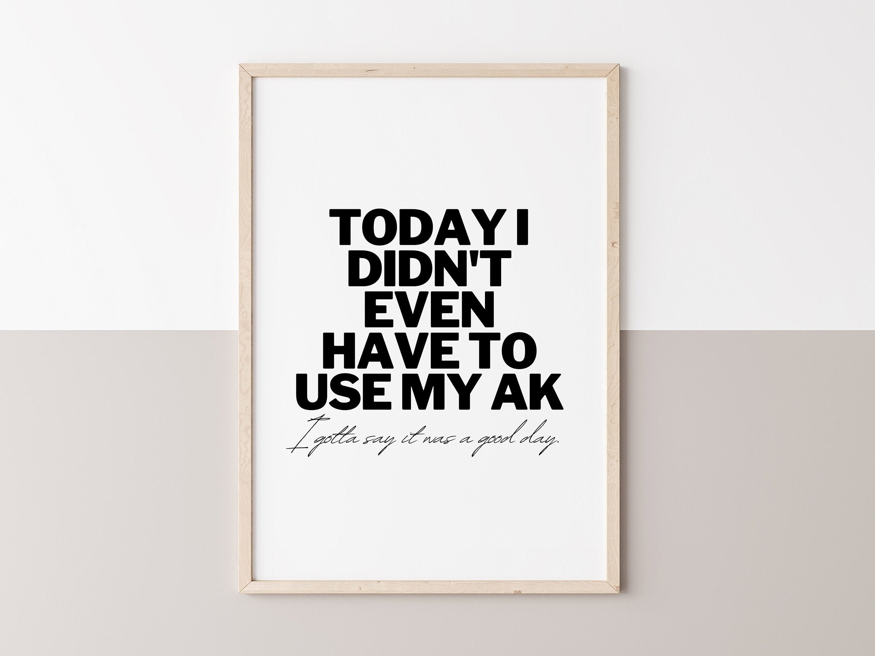Today Was a Good Day Rap Lyrics Wall Art Hip Hop Lyric - Etsy