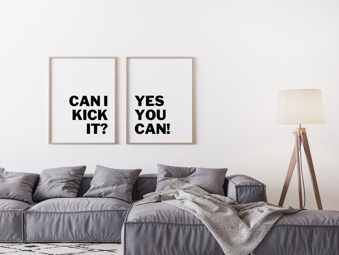 Can I Kick It Yes You Can Wall Art Set Rap Lyrics Wall Art Etsy