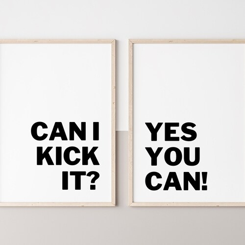 Can I Kick It Yes You Can Wall Art Set Rap Lyrics Wall Art Etsy