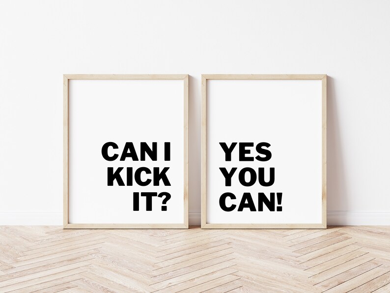 Can I Kick It Yes You Can Wall Art Set Rap Lyrics Wall Art Etsy