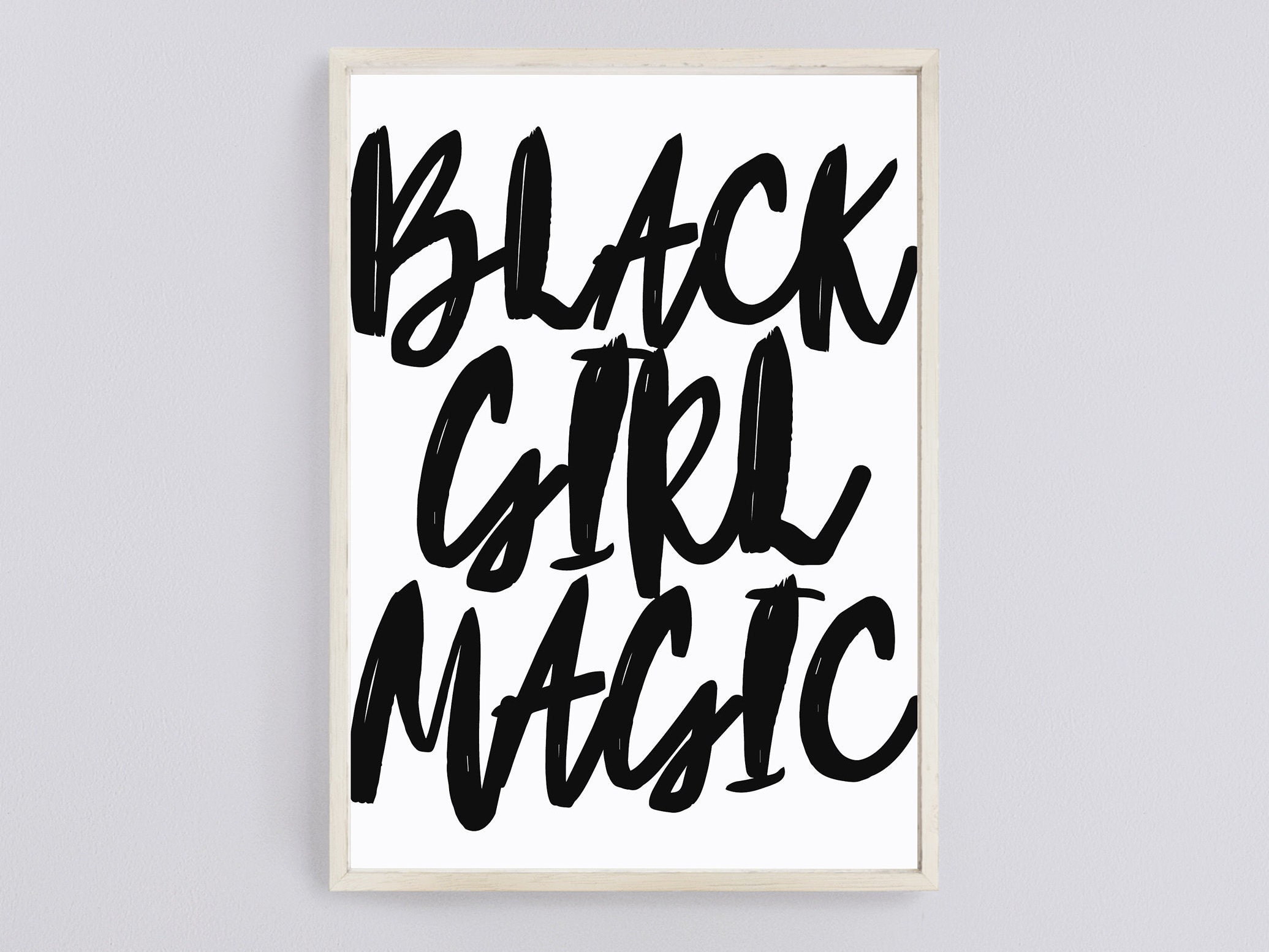 Black Girl Magic Wall Art Black Girl Magic Print Typography Etsy
