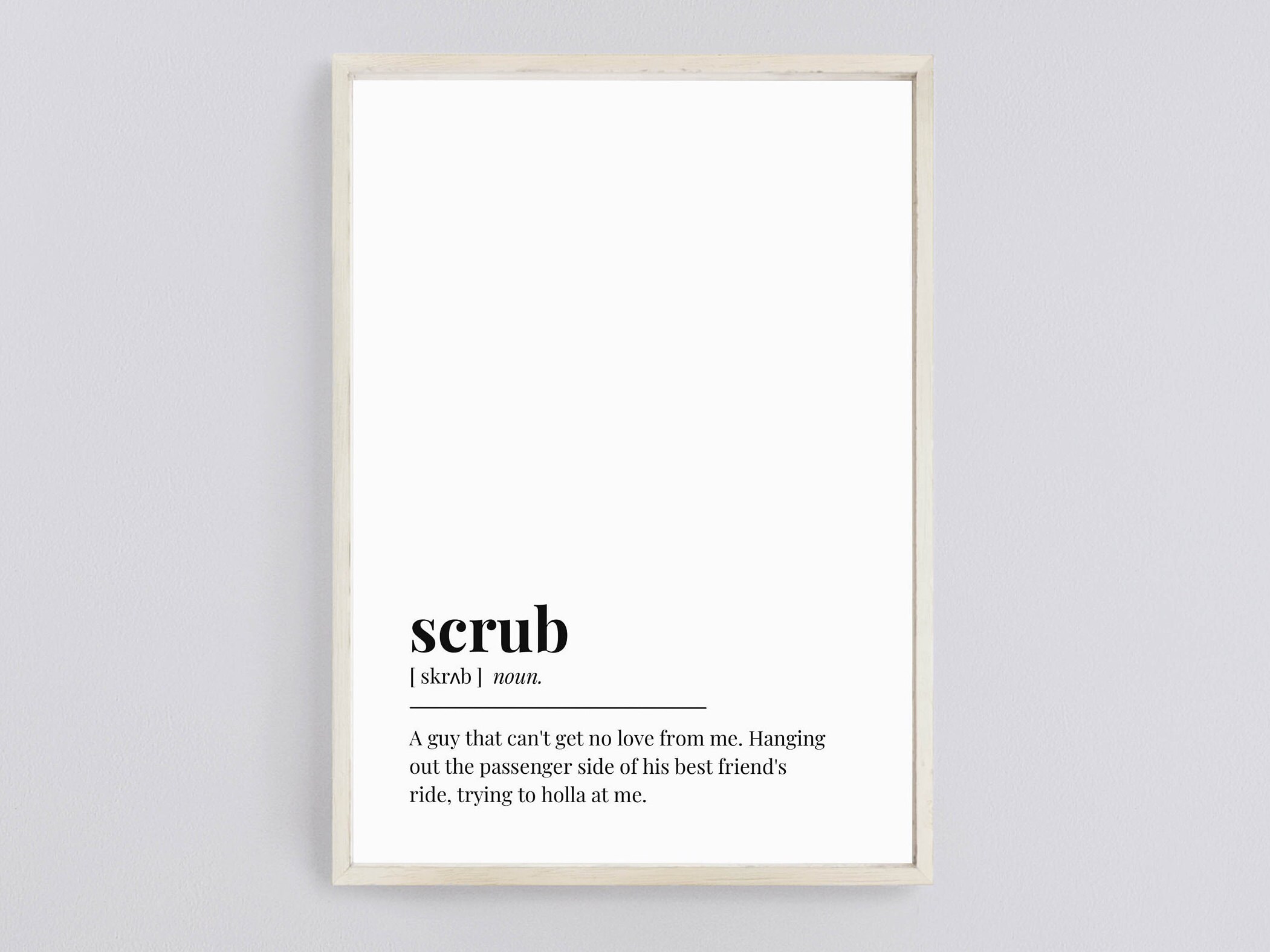 No Scrubs Lyrics Definition Poster Rap Lyrics Wall Art Hip Etsy