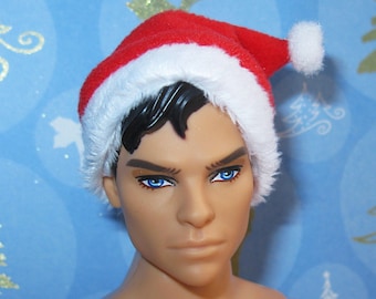 1/6 scale short santa hat for fashion dolls and action figures