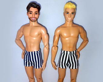1/6 Scale Striped Doll Underwear for 12" fashion doll and action figure
