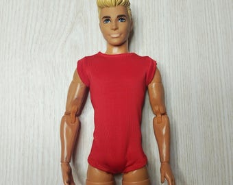 1/6 Scale roundneck Bodysuit: Leotard for Male Fashion Doll and Action Figure