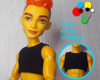 1/6 Scale Crop Top: Male Fashion Doll and Action Figure Clothes