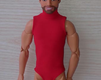 1/6 Scale Turtleneck Bodysuit: Leotard for Male Fashion Doll and Action Figure