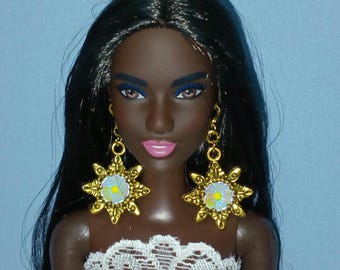1/6 scale earrings "Summer Shine" jewelry for 11" fashion doll and figure