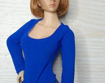 1/6 Scale Doll Bodysuit: Scoopneck Leotard for 11" Action Figure