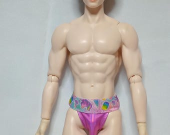 1/6 scale male strings with wide belt: boy doll underwear for 12" action figure
