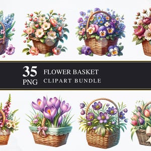 Bloemenmand| Clipart-png's | Commercieel | Afdrukbare afbeeldingen | Kaarten maken | Sublimatie | Knippen | Digitaal | png