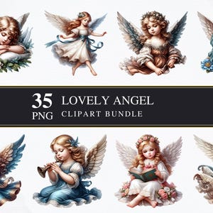 Angelo adorabile / Clipart PNG / Commerciale / Grafica stampabile / Creazione di biglietti / Sublimazione / Decoupage / Angeli PNG / Digitale / Religioso