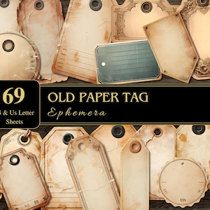Oud papieren label | Tijdelijke verschijnselen | Commercieel | Afdrukbare voorraad | Plakboeken | Junkjournaal | Knippen | Afbeeldingen |