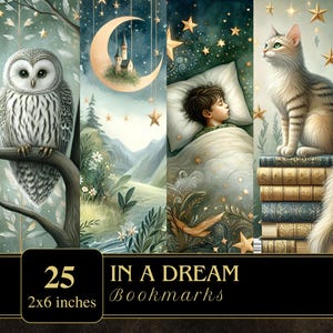 Marque-pages In A Dream | Marque-page imprimable | Fourniture de journaux indésirables | Scrapbooking | Rêver | Fantastique | Mots-clés | png