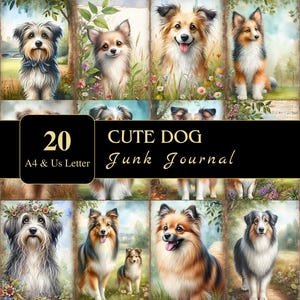 Leuke dagboekpagina's voor ongewenste honden | US Letter en A4 | Afdrukbare voorraad | Digitaal | Knippen | Tijdelijke verschijnselen | Plakboeken | Afbeeldingen | Honden