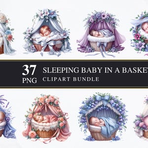 Slapende baby in stoffen mand clipart | PNG | Commercieel | Afdrukbaar | Kaarten maken | Sublimatie | Knippen | png-bestand | Babyshowerafbeelding