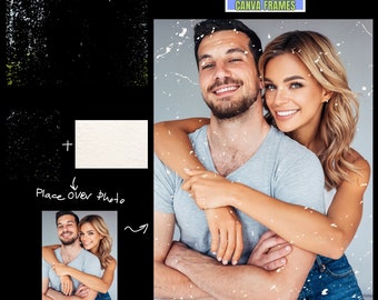 Marcos de lienzo para pared Moody Grunge Crack, juego de 6