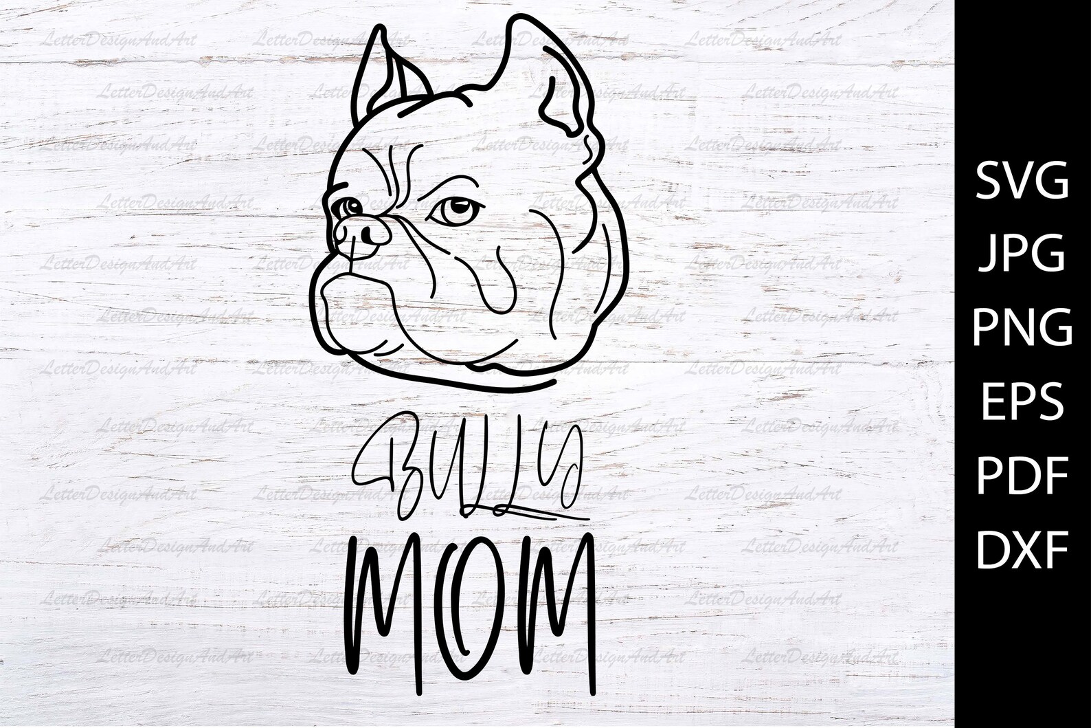 Download American Bully dog with text Bully mom Dog Mom SVG SVG Cut ...