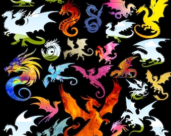 Dragon Canva Frames: 25 Fantasy Templates (Digital Download)