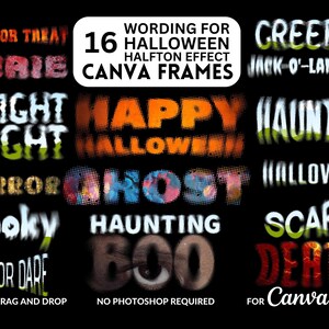 Halloween Words Canva Frame Template
