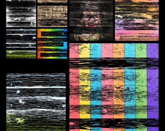 Rustic Wood Texture Canva Frames - Set of 8 Digital Templates