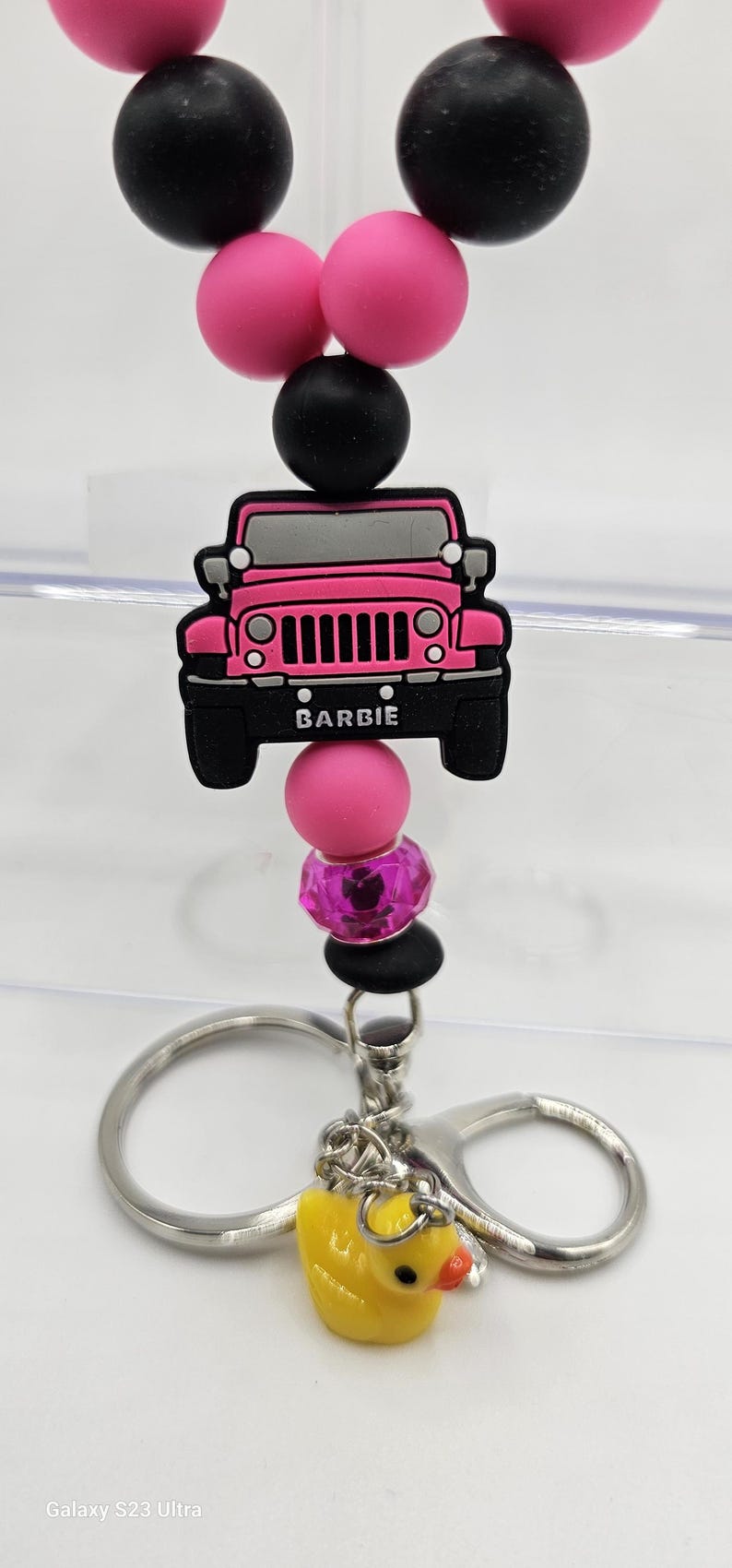 Off-road Truck Silicone Beaded Wristlet Keychain With Ducky Charm in ...