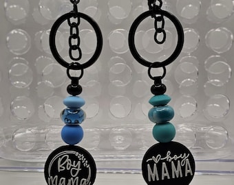 Llavero de silicona con cuentas de Boy Mama: colgante para bolso Yeti o monedero