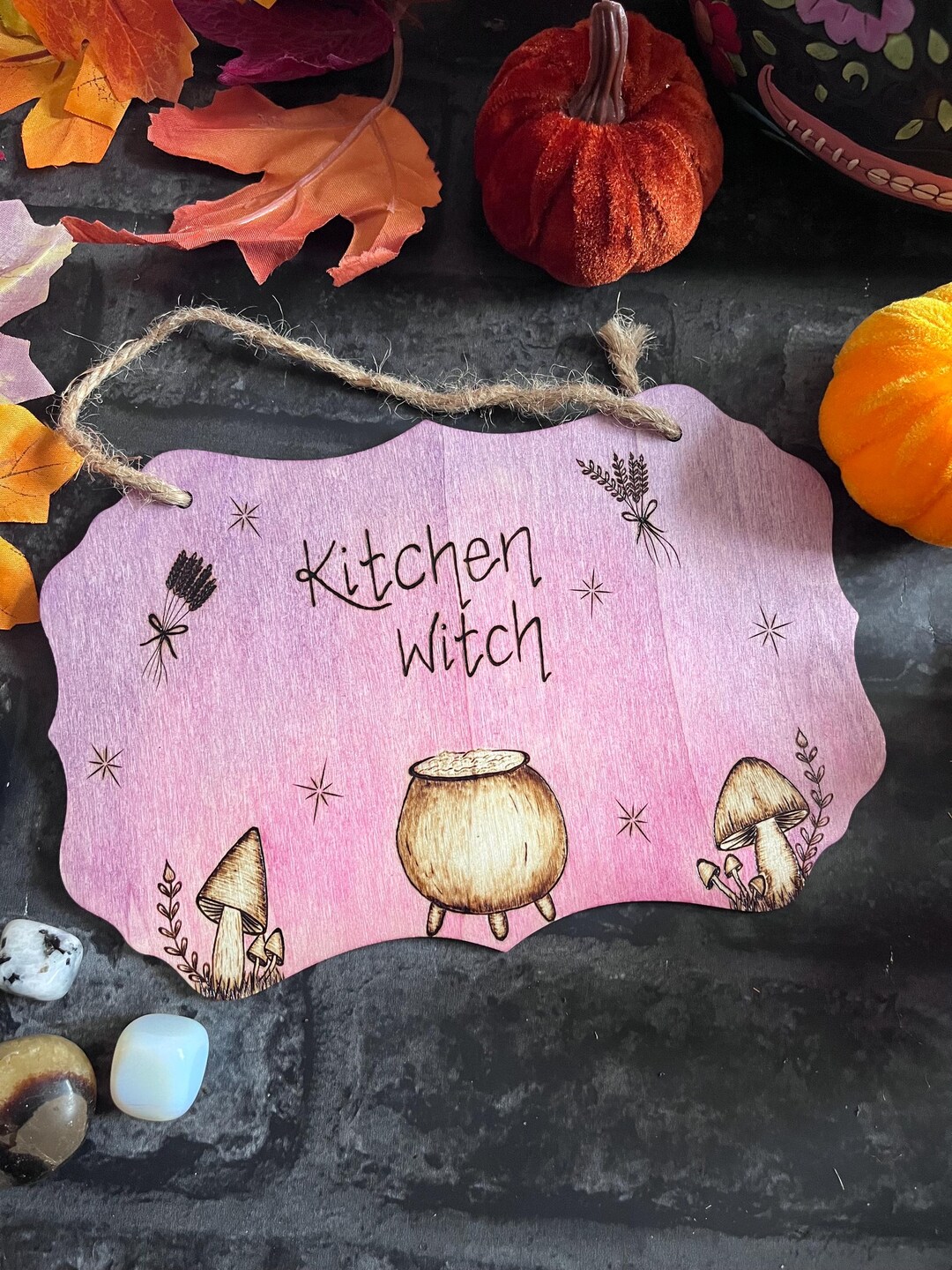 Kitchen Witch Pyrography Plywood Wall Hanging - Etsy
