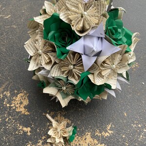 Book page bridal bouquet, you choose which book. Paper book page origami bridal bouquet