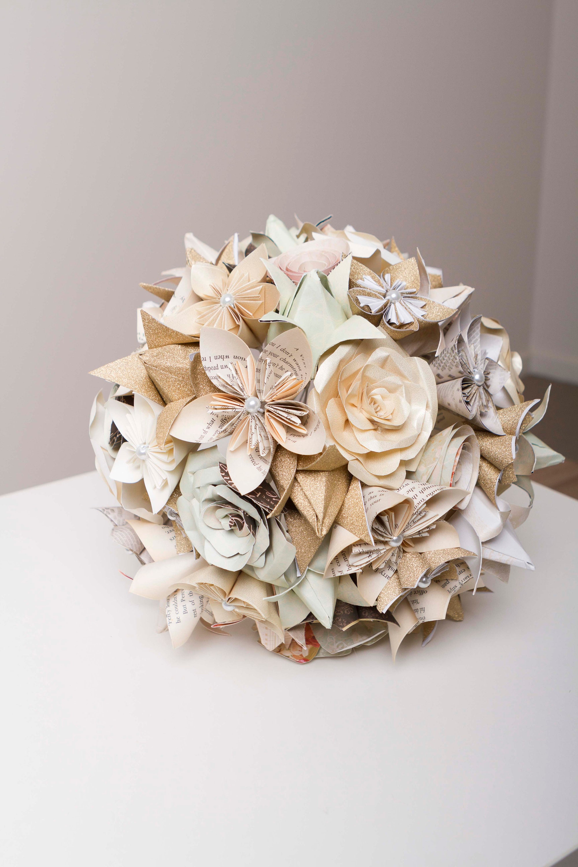 paper flower bridal set paper flower bouquet origami etsy etsy paper flower bouquet