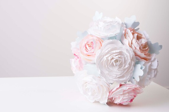peony paper flower bouquet origami bouquet origami flowers alternative wedding bouquet paper flowers etsy paper flower bouquet