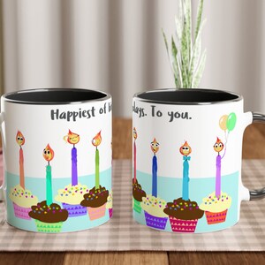 Happy Birthday Tasse Damen und Herren | Feier, Sohn Tochter, Freundschaftsgeschenk, Mama Papa, Ehemann Frau, Tee Kaffee, Geburtstagsgeschenk