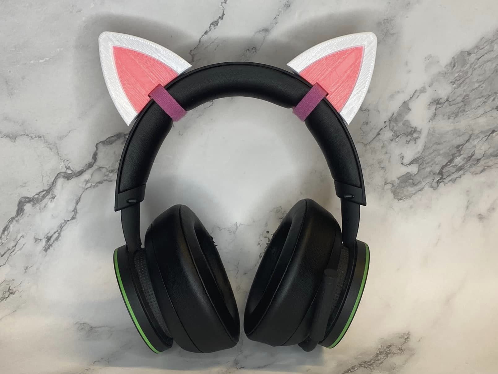 2x Cat Ears for Headset 16 Colors Made in USA Etsy