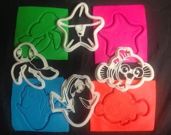Nemo / Dory / Peach / Squirt Cookie Cutters