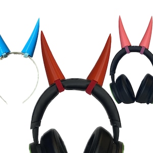 2x Blood Fiend horns for Headset / Cosplay - Made In USA -16 Colors