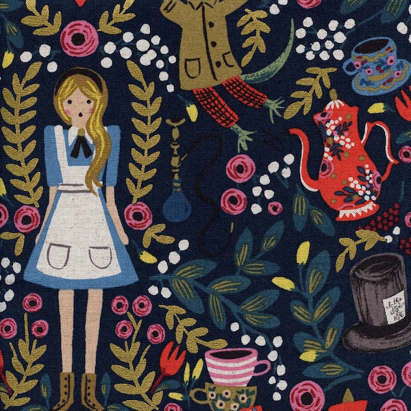 Alice in Wonderland Fabric Etsy