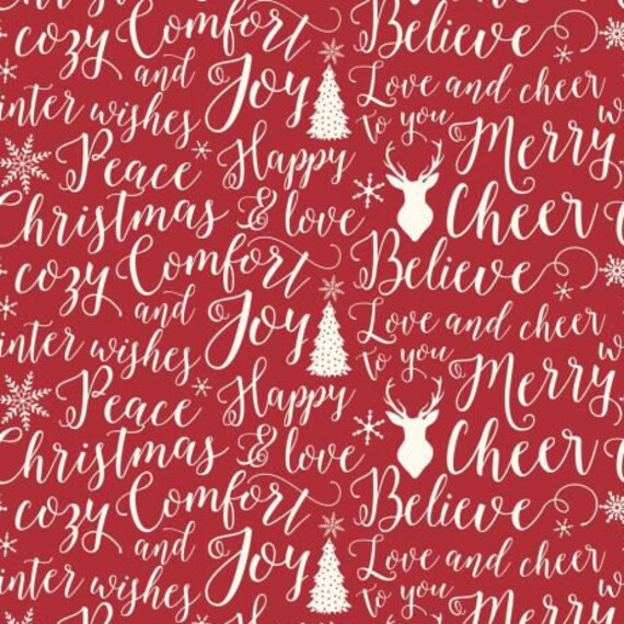 Comfort And Joy Words Typography Christmas Text Holiday Winter Etsy